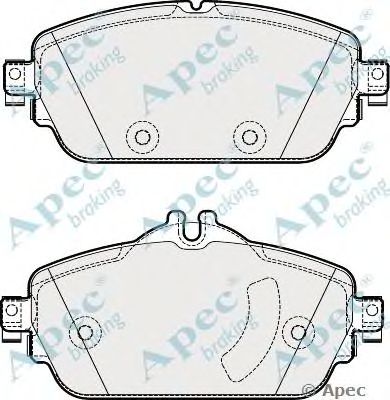 APEC BRAKING pad2025 -  Комплект тормозных колодок, дисковый тормоз